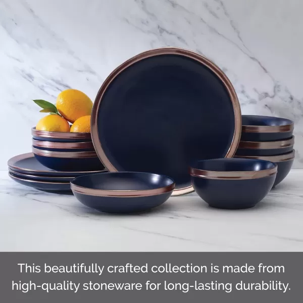 Mikasa Miller 12 Piece Dinnerware Set, Service for 4, Black