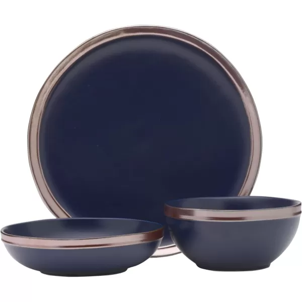 Mikasa Miller 12 Piece Dinnerware Set, Service for 4, Black