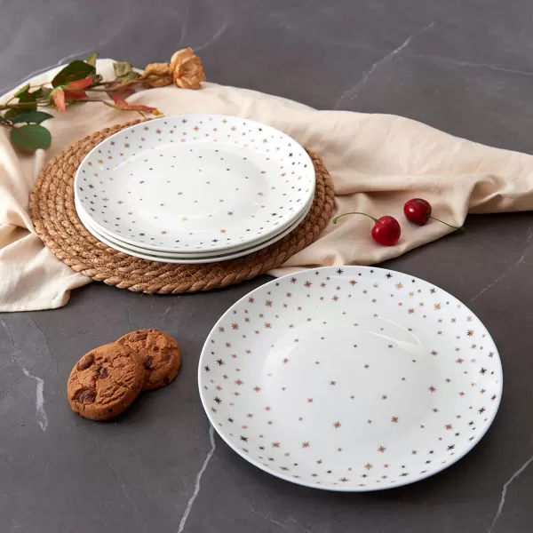 Mikasa Millie Gold Metallic Set of 4 All Purpose Bowls, 6 Inch