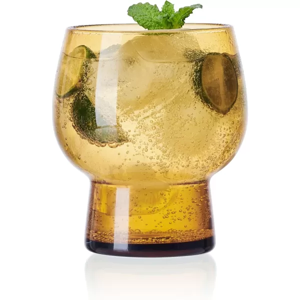 Mikasa Phoebe Double Old Fashioned Beverage, Set of 4, Blue