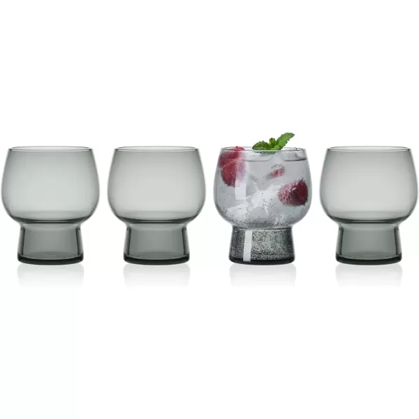Mikasa Phoebe Double Old Fashioned Beverage, Set of 4, Blue