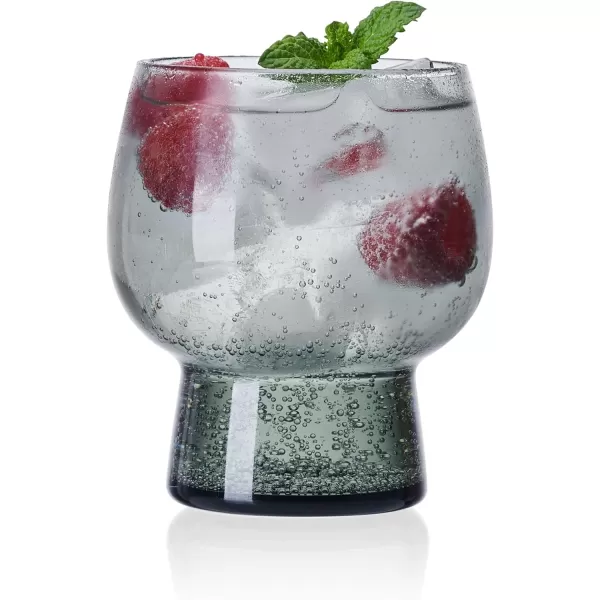 Mikasa Phoebe Double Old Fashioned Beverage, Set of 4, Blue