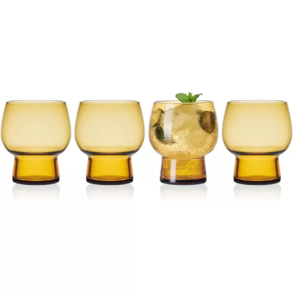 Mikasa Phoebe Double Old Fashioned Beverage, Set of 4, Blue