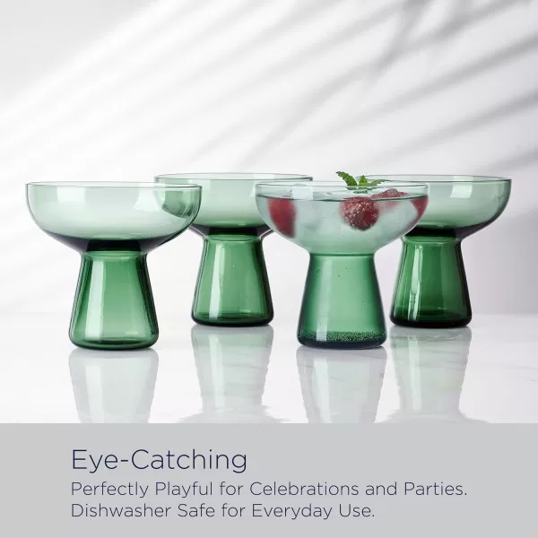 Mikasa Phoebe Margarita Cocktail Glass, Set of 4, Smoke