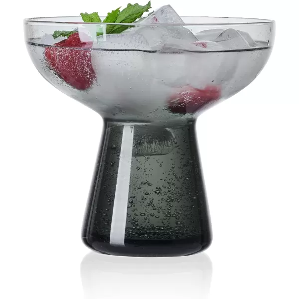 Mikasa Phoebe Margarita Cocktail Glass, Set of 4, Smoke
