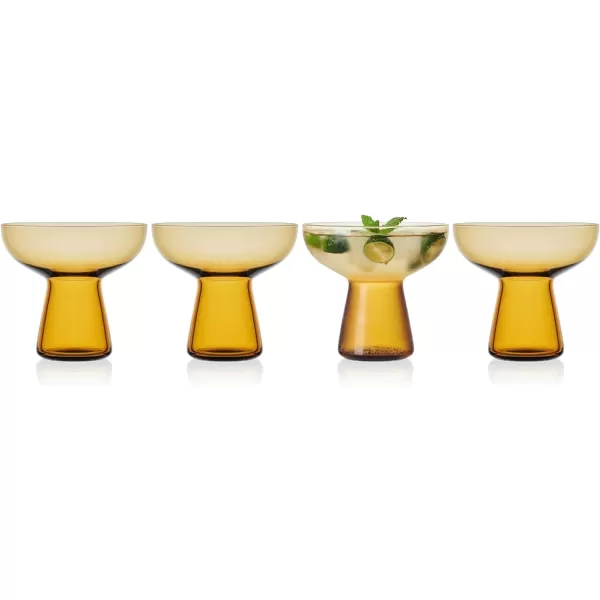 Mikasa Phoebe Margarita Cocktail Glass, Set of 4, Smoke