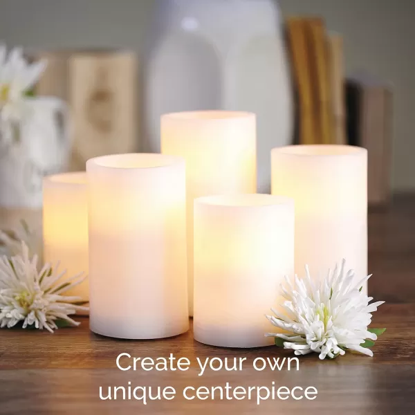 Mikasa Real Wax Wavy Top Flameless Candles, Exquisite White Battery Candles for Wedding, Christmas Decorations, and Everyday, 3x6 Inch
