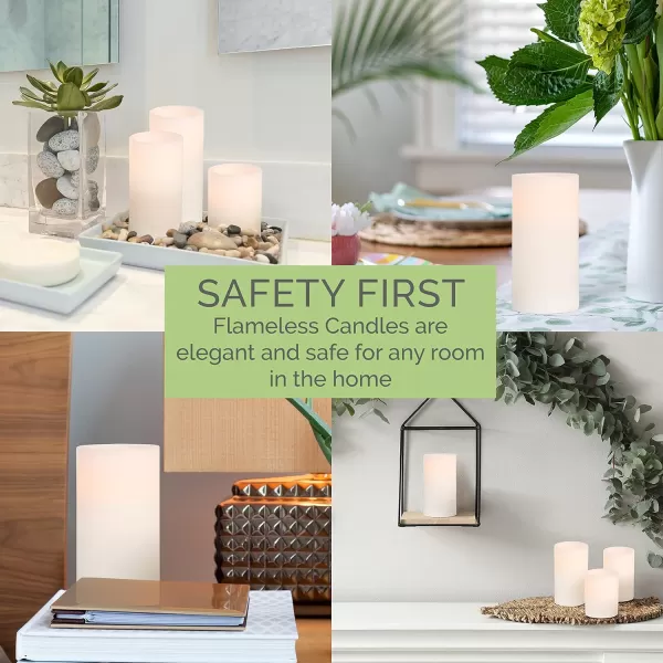 Mikasa Real Wax Wavy Top Flameless Candles, Exquisite White Battery Candles for Wedding, Christmas Decorations, and Everyday, 3x6 Inch