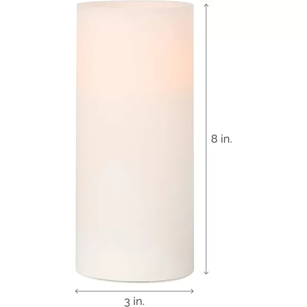 Mikasa Real Wax Wavy Top Flameless Candles, Exquisite White Battery Candles for Wedding, Christmas Decorations, and Everyday, 3x6 Inch