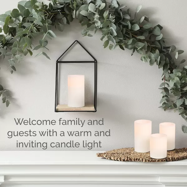 Mikasa Real Wax Wavy Top Flameless Candles, Exquisite White Battery Candles for Wedding, Christmas Decorations, and Everyday, 3x6 Inch