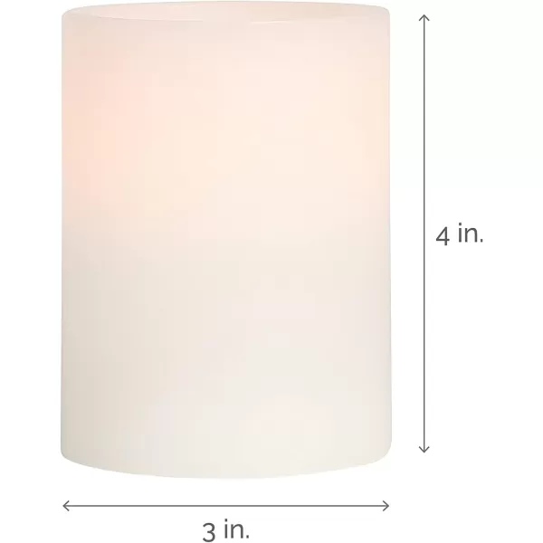 Mikasa Real Wax Wavy Top Flameless Candles, Exquisite White Battery Candles for Wedding, Christmas Decorations, and Everyday, 3x6 Inch