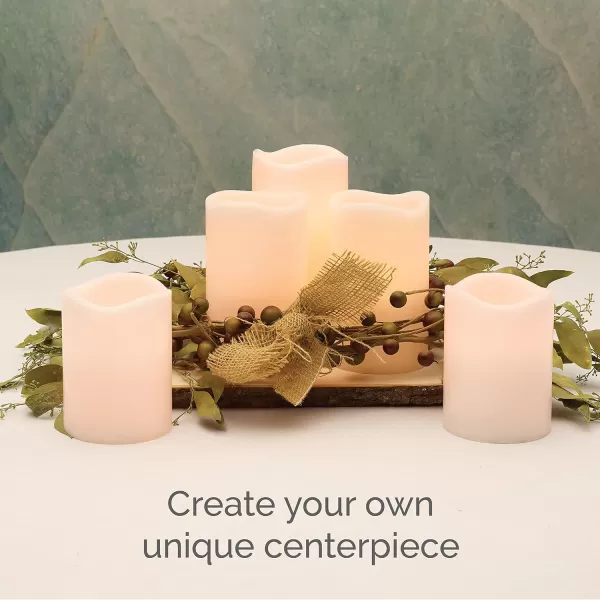 Mikasa Real Wax Wavy Top Flameless Candles, Exquisite White Battery Candles for Wedding, Christmas Decorations, and Everyday, 3x6 Inch