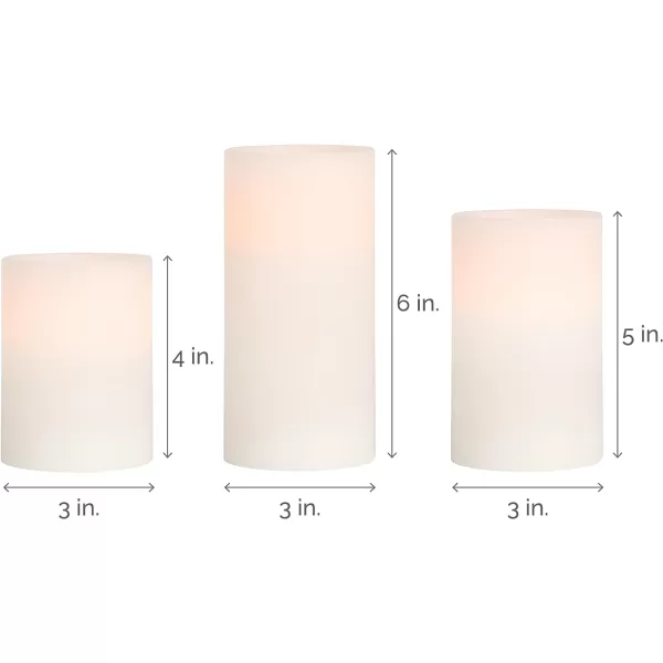 Mikasa Real Wax Wavy Top Flameless Candles, Exquisite White Battery Candles for Wedding, Christmas Decorations, and Everyday, 3x6 Inch