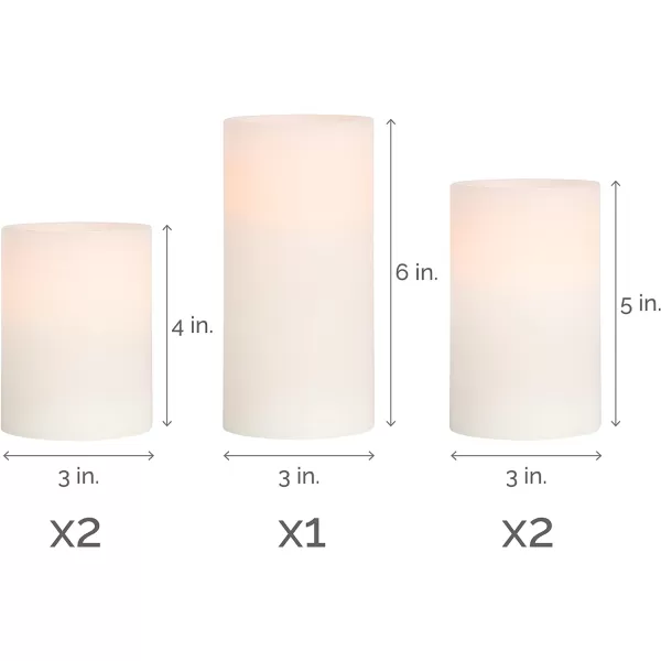 Mikasa Real Wax Wavy Top Flameless Candles, Exquisite White Battery Candles for Wedding, Christmas Decorations, and Everyday, 3x6 Inch