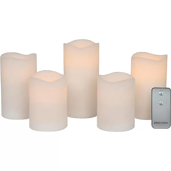 Mikasa Real Wax Wavy Top Flameless Candles, Exquisite White Battery Candles for Wedding, Christmas Decorations, and Everyday, 3x6 Inch