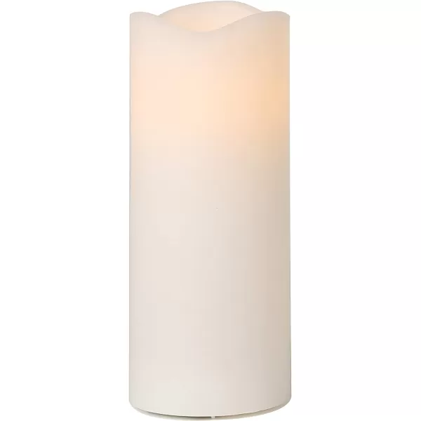 Mikasa Real Wax Wavy Top Flameless Candles, Exquisite White Battery Candles for Wedding, Christmas Decorations, and Everyday, 3x6 Inch