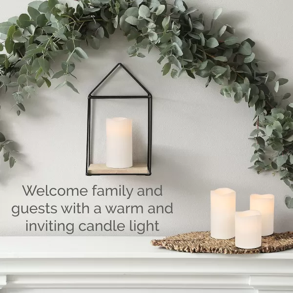 Mikasa Real Wax Wavy Top Flameless Candles, Exquisite White Battery Candles for Wedding, Christmas Decorations, and Everyday, 3x6 Inch