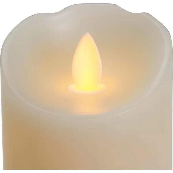 Mikasa Realistic Wax Flameless Candles, Exquisite White Battery Candles for Wedding, Christmas Decorations, and Everyday, 3x4 Inch