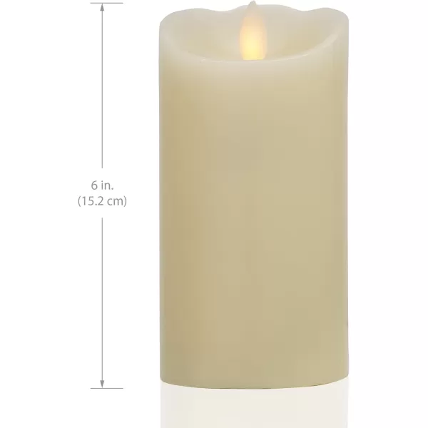 Mikasa Realistic Wax Flameless Candles, Exquisite White Battery Candles for Wedding, Christmas Decorations, and Everyday, 3x4 Inch