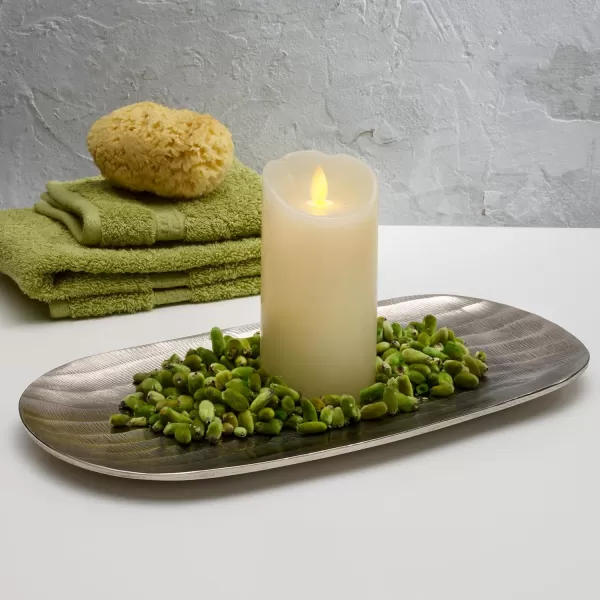 Mikasa Realistic Wax Flameless Candles, Exquisite White Battery Candles for Wedding, Christmas Decorations, and Everyday, 3x4 Inch