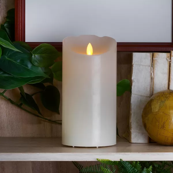 Mikasa Realistic Wax Flameless Candles, Exquisite White Battery Candles for Wedding, Christmas Decorations, and Everyday, 3x4 Inch