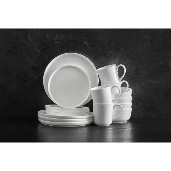 Mikasa Samantha Bone China Lightweight Chip Resistant Set of 4 Pasta Bowls Set, 9 Inch, White