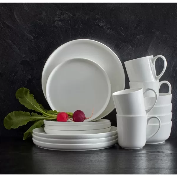 Mikasa Samantha Bone China Lightweight Chip Resistant Set of 4 Pasta Bowls Set, 9 Inch, White