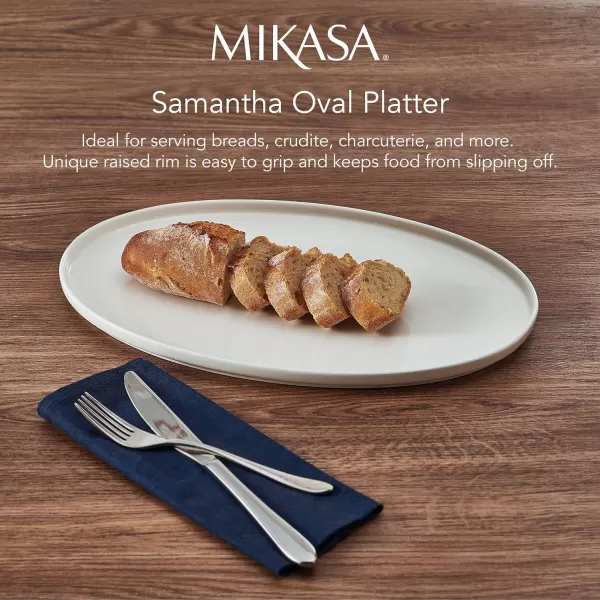 Mikasa Samantha Bone China Lightweight Chip Resistant Set of 4 Pasta Bowls Set, 9 Inch, White