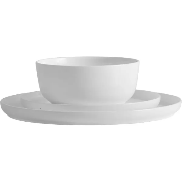 Mikasa Samantha Bone China Lightweight Chip Resistant Set of 4 Pasta Bowls Set, 9 Inch, White