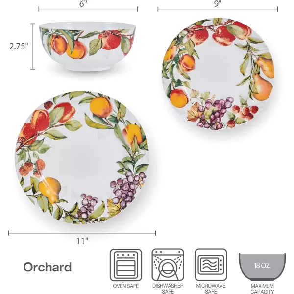 Mikasa Seaside Coastal Bone China Lightweight Chip Resistant 12 Piece Dinnerware Set, Service for 4
