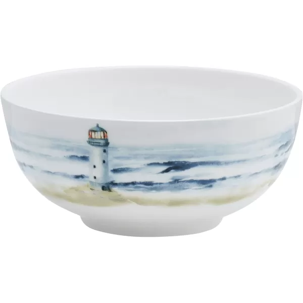 Mikasa Seaside Coastal Bone China Lightweight Chip Resistant 12 Piece Dinnerware Set, Service for 4