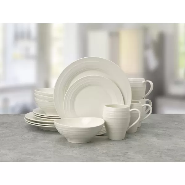 Mikasa Swirl 16-Piece Dinnerware Set, Service For 4, Blue