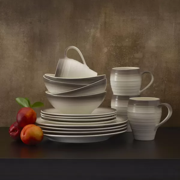 Mikasa Swirl 16-Piece Dinnerware Set, Service For 4, Blue