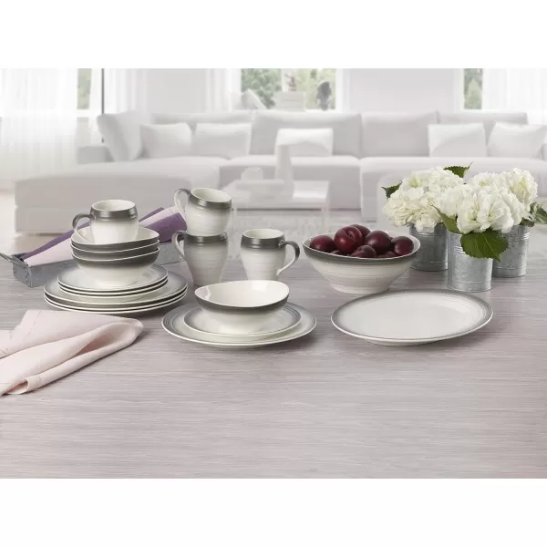 Mikasa Swirl 16-Piece Dinnerware Set, Service For 4, Blue