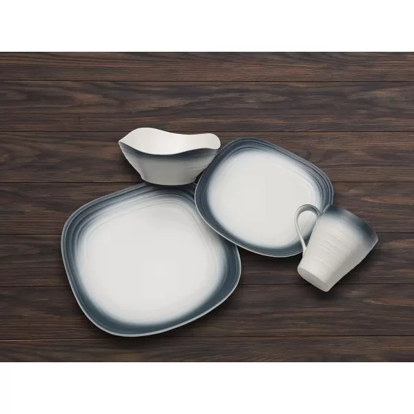 Mikasa Swirl 4-Piece Place Setting, Service For 1, Blue