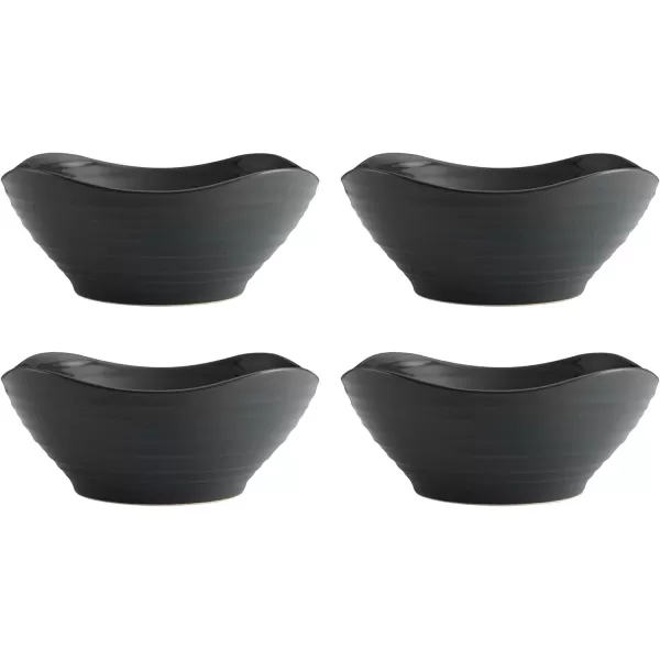 Mikasa Swirl Square Ombre Graphite 16 Piece Dinnerware Set, Service for 4