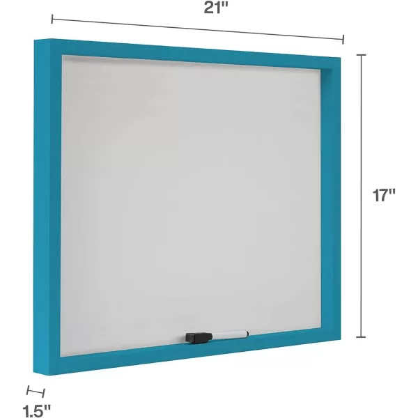 Mikasa Teal Framed Cork Board, Includes 5 Tacks, 21x17