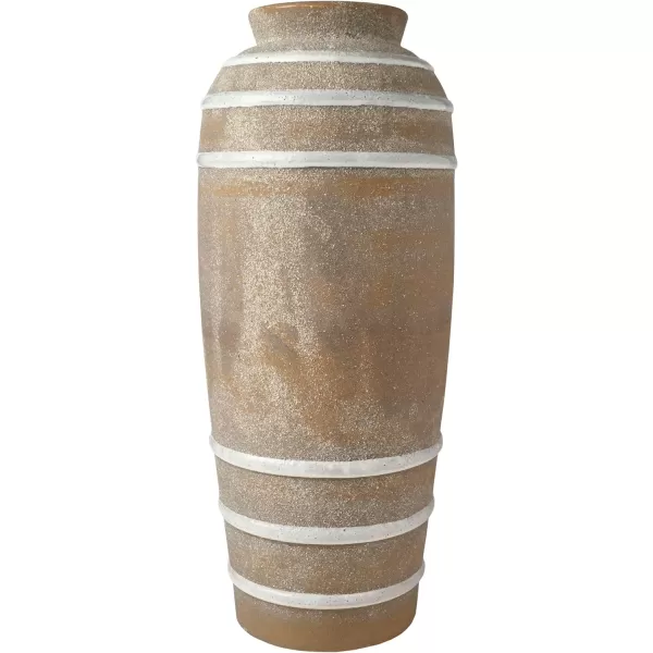 Mikasa Textured Stripe Ceramic Vase, 6.89x6.89x10.04