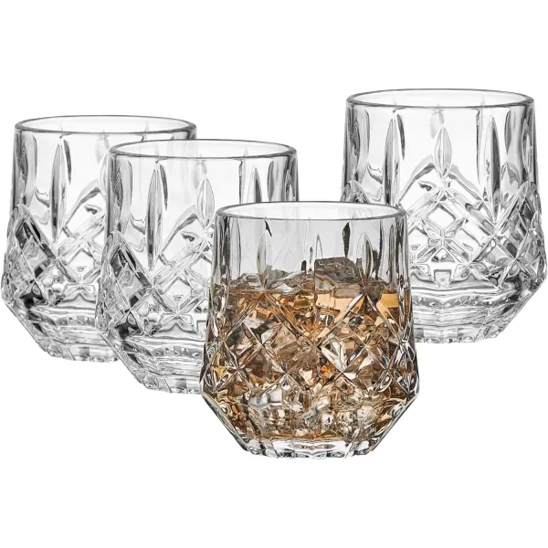 Mikasa Wesley Highball Tumbler Cups, Set Of 4, 12 Ounce, Clear