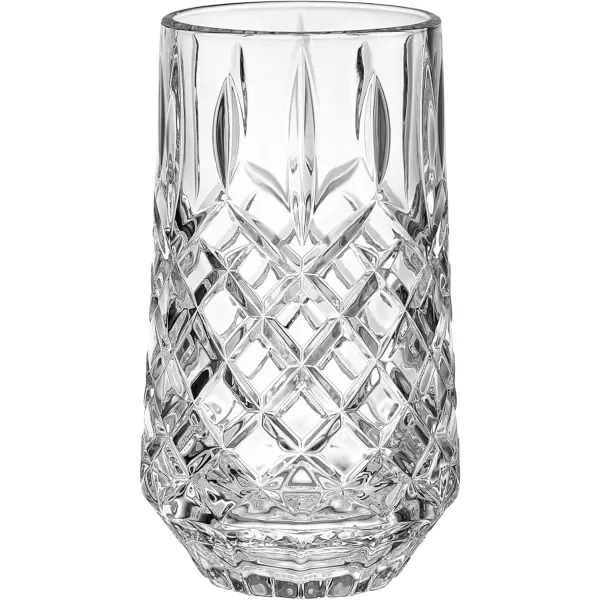 Mikasa Wesley Highball Tumbler Cups, Set Of 4, 12 Ounce, Clear
