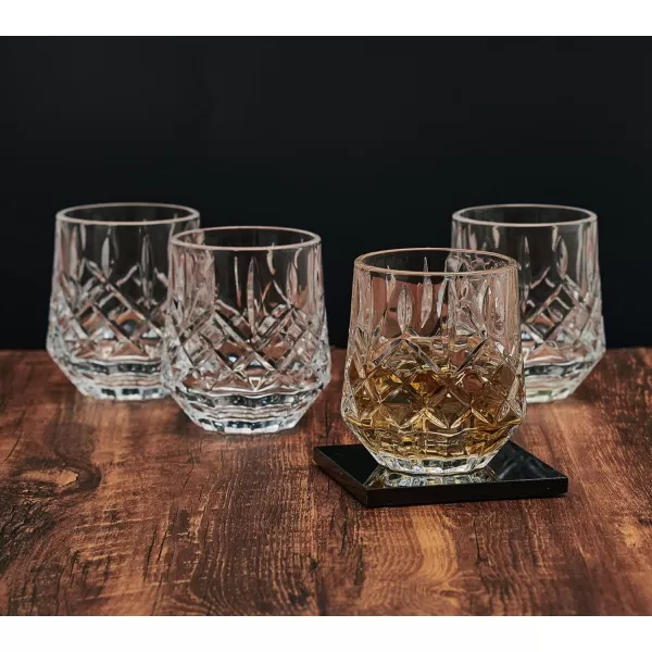 Mikasa Wesley Highball Tumbler Cups, Set Of 4, 12 Ounce, Clear