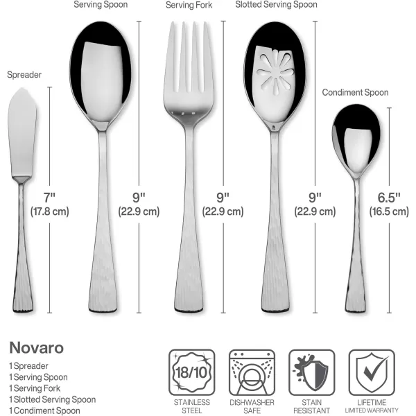 Mikasa Zena Flatware, 45 Piece Set, Silver