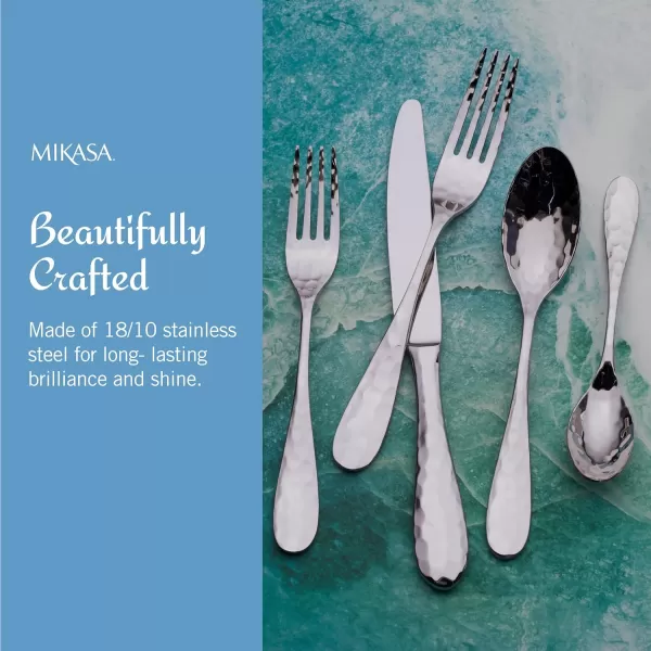 Mikasa Zena Flatware, 45 Piece Set, Silver