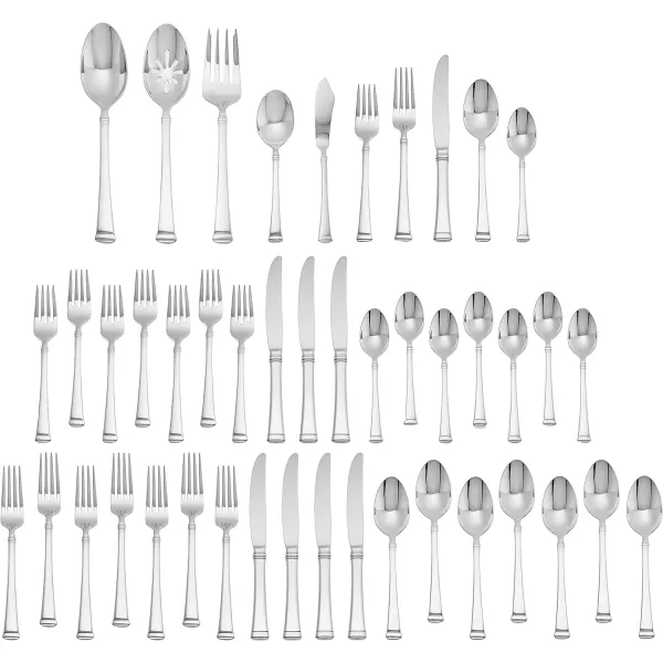 Mikasa Zena Flatware, 45 Piece Set, Silver