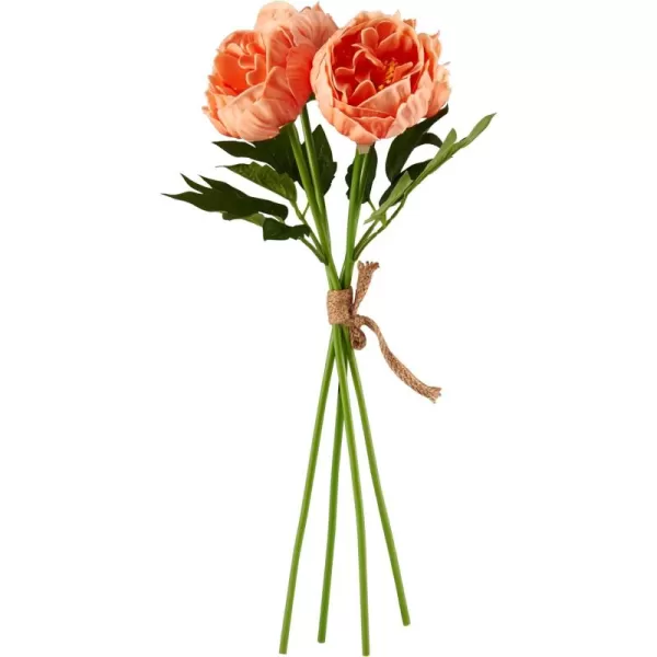 Elements Mikasa Artificial Latex Peony Bouquet, Lifelike Look and Feel, Set of 4 5.5x5x18 Inch