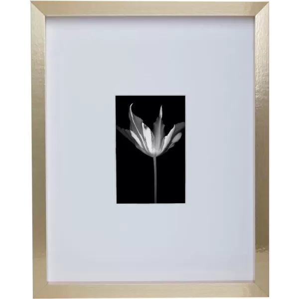 Mikasa 16x16 in. Gallery Frame 15x15 in. Photo without Mat, 5x7 in. Photo with Mat, 2 mm Beveled Mat, Vertical or Horizontal Display, Gray