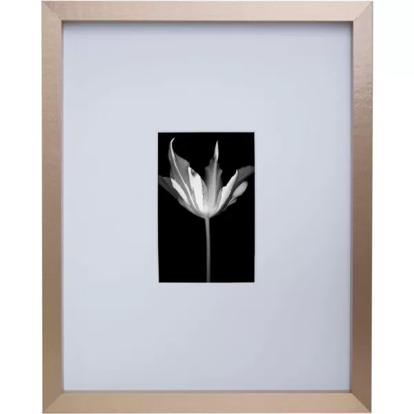 Mikasa 16x16 in. Gallery Frame 15x15 in. Photo without Mat, 5x7 in. Photo with Mat, 2 mm Beveled Mat, Vertical or Horizontal Display, Gray