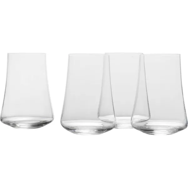 Mikasa Aline Set of 4 Highball Tumbler Cups, 17-Ounce, Clear