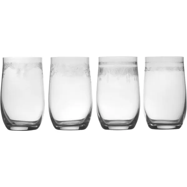 Mikasa Amelia Rocks Double Old Fashioned Glasses, Set of 4, 11.5-Ounce, Clear