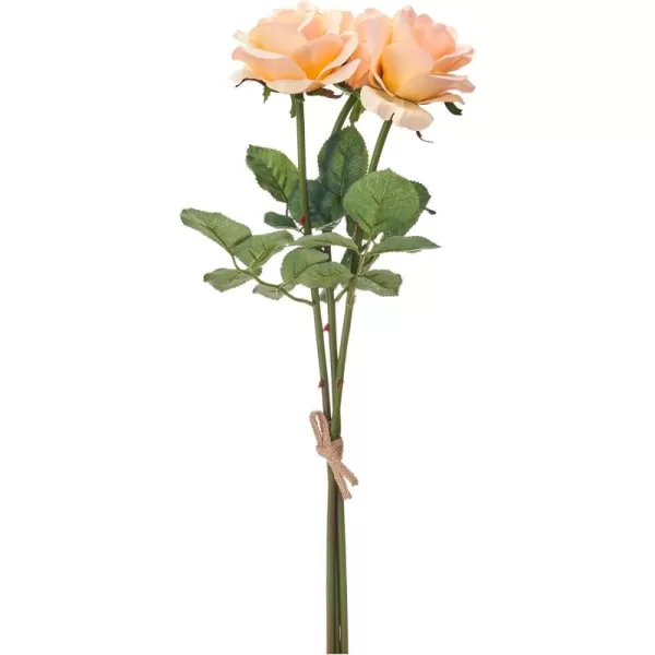 Mikasa Artificial Realistic Touch Rose Faux Floral for Home Kitchen Wedding Decorations, 24-Inch, White